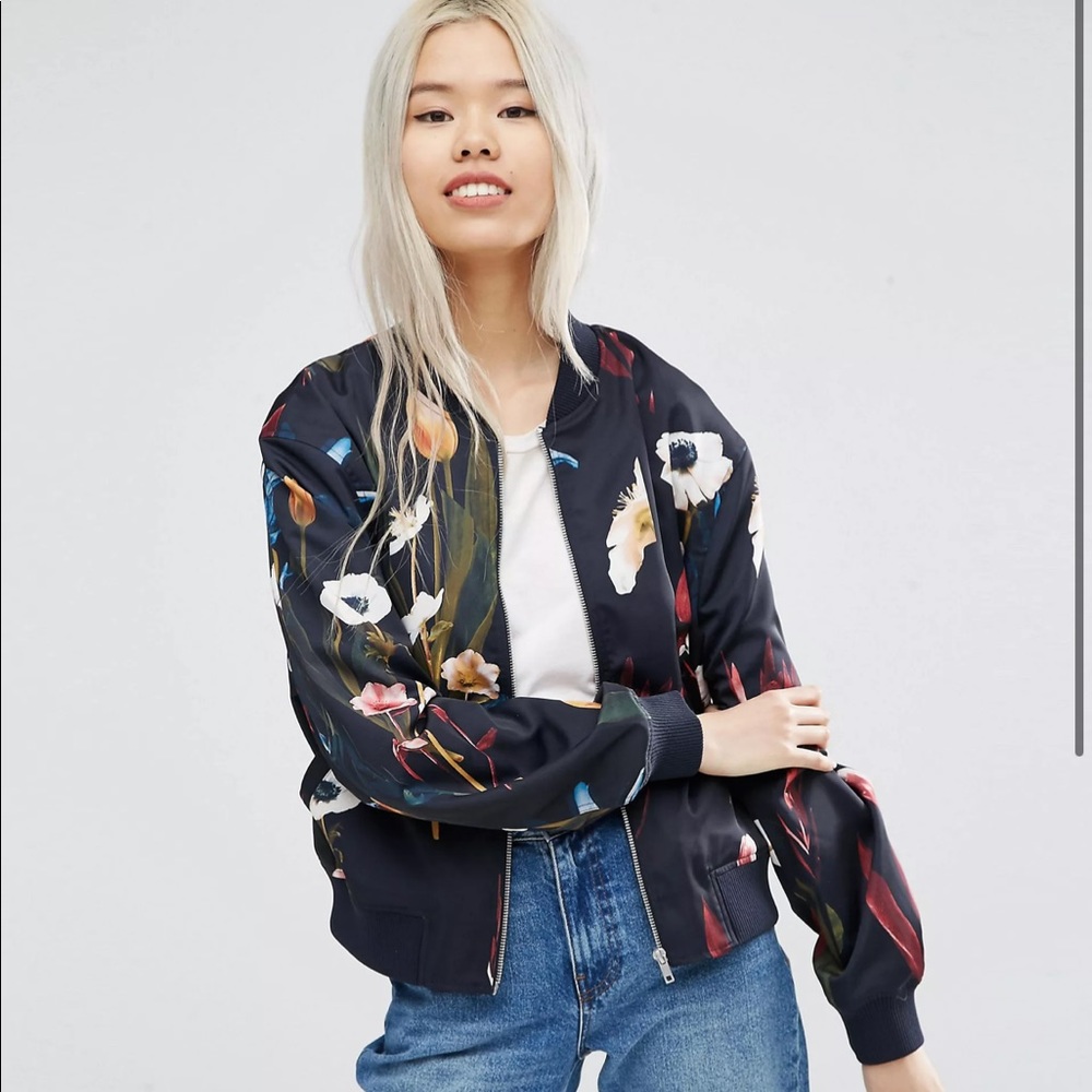 Weekday Print Bomber in Paradise Floral